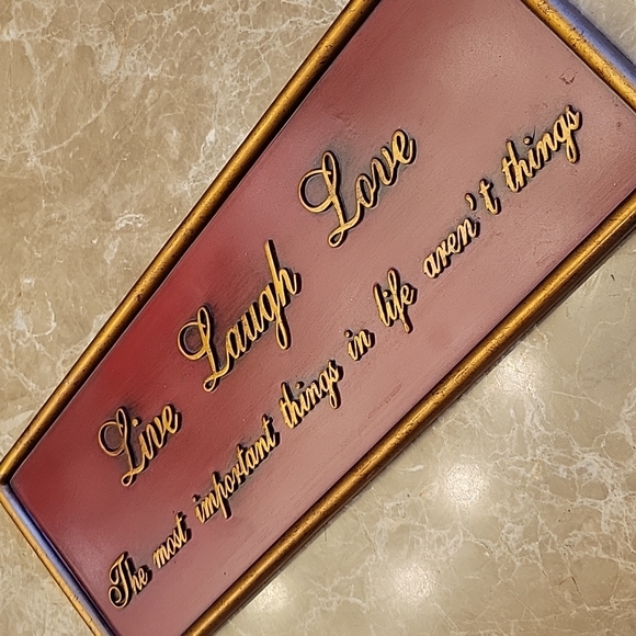 SteinMart Inspirational Wooden Plaque..Live...Laugh...Love... - Picture 4 of 16